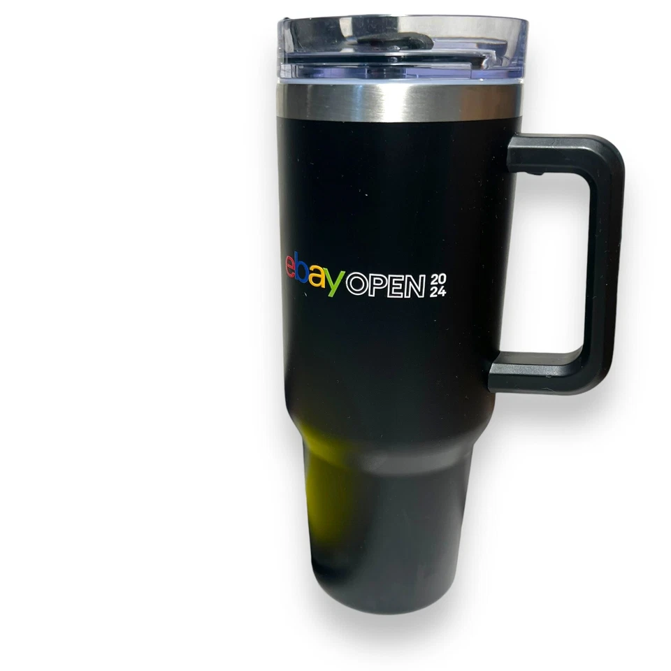 eBay Open 2024 PAQUETE BOTÍN Taza Taza Bolso Cuaderno Cinta Medidora Pluma Botón Foto 3 de 4