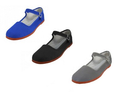 black chinese mary jane shoes