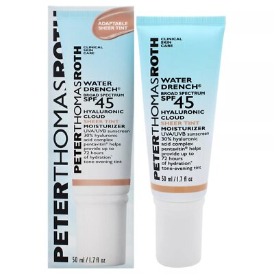 Peter Thomas Roth Water Drench SPF45 Sheer Tint Moisturizer 1.7 oz a New in Box