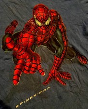 Youth Vintage 2002 Marvel MCU Spider-Man Blue T-Shirt Size XL Movie Promo Shirt