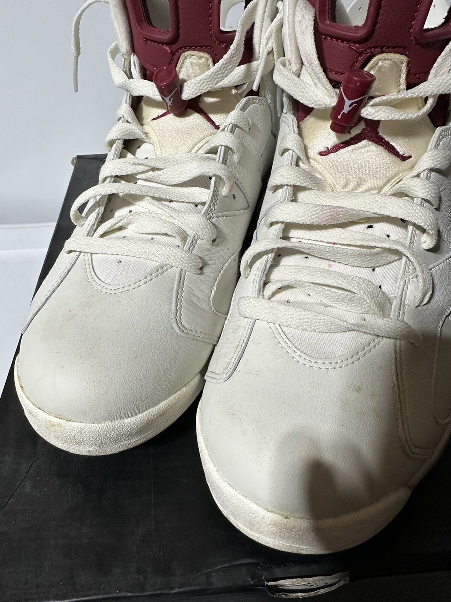 Nike Air Jordan 6 VI Maroon Nike Air White Mens Size 11 384664-116