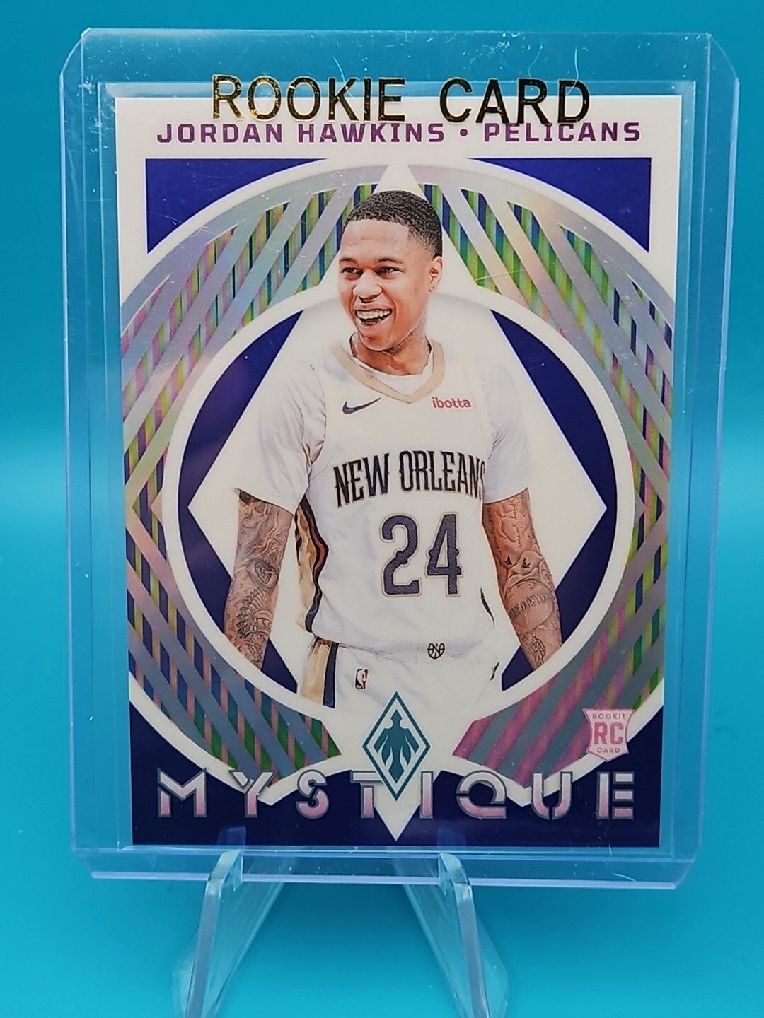 JORDAN HAWKINS - 2023-24 Panini Phoenix Mystique #1 ROOKIE BLUE 12/25 Pelicans