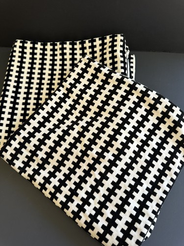 IKEA STOCKHOLM Black White Geometric Velvet 22x22” Pillow Covers Set of 2 - Picture 5 of 24