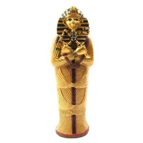 Large 21cm Tutankhamun Golden Sarcophagus with Mummy Egyptian - Imagen 2 de 9
