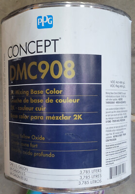 1 GALLON PPG DMC908 STRONG YELLOW OXIDE 2K MIXING BASE COLOR