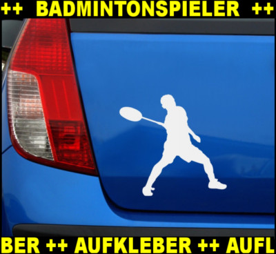Samunshi Aufkleber Badmintonspieler Drive Autoaufkleber   25 Farben 6 Größen  