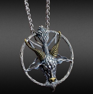 Lienzo For Sale Con La Obra «Pentagrama Invertido Con Cabra Baphomet - Foto 11