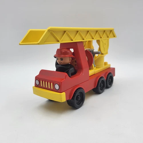 Vintage LEGO DUPLO 1987 Fire Truck Firefighter Set #2637 Fire Engine Complete