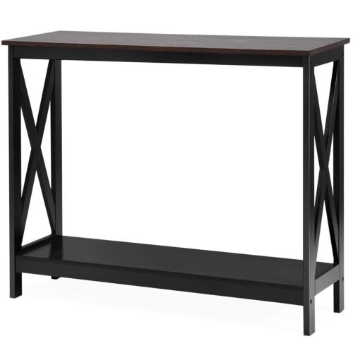 Console Table Display Rack Storage Shelf Narrow Accent Sofa Table For Entryway