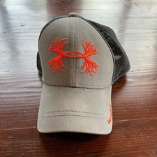 Under Armour Hunt Outdoor Trucker Hat Youth Gray Cotton Adjustable Snapback Cap