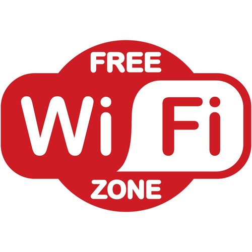Free WiFi Zone Logo 4" Vinyl Car Decal Window Sticker Business Restaurant Coffee - Picture 5 of 26
