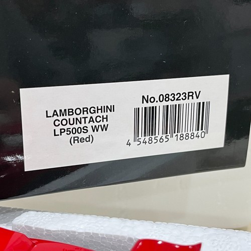 Kyosho 1/18 Lamborghini Countach LP500S WW Walter Wolf 5000s Red Diecast 08323RV - Picture 24 of 24