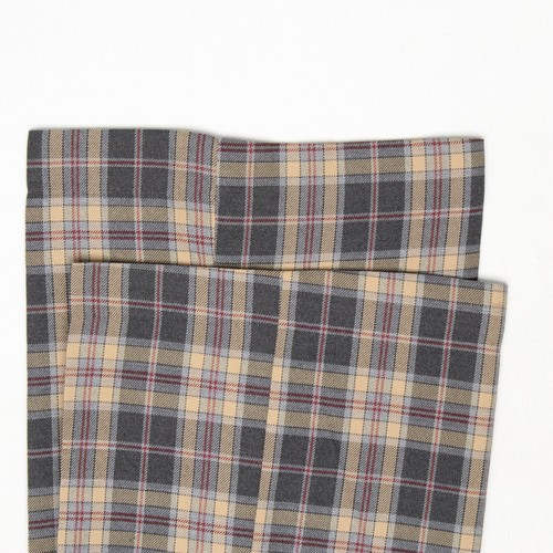 VTG Sears Odd Trousers Mens 36x29 Gray Beige Maroon Plaid Wool Blend - Picture 9 of 9