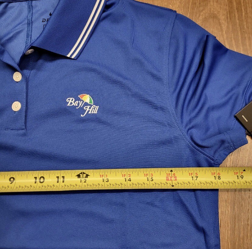 Nike Shirt Womens Medium Blue Dri Fit Dry Golf Polo Arnold Palmer's Bay