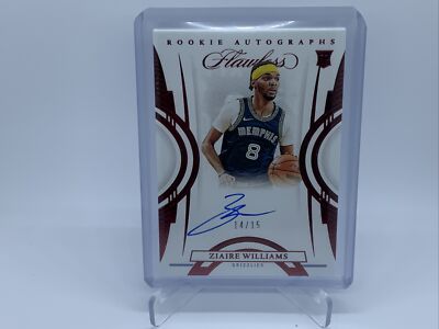 2021-22 Flawless Ruby Ziaire Williams Rc Auto #FRA-ZWL /15 Grizzles