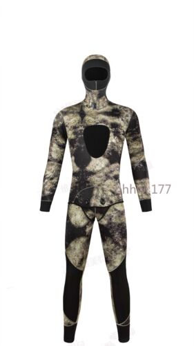 Muta mimetica invernale in neoprene 3 mm due pezzi con cappuccio tuta da pesca lanciatrice nuova - Foto 5 di 12