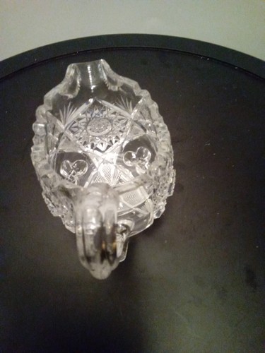 RARE Replacement American Brilliant 3 Footed Glass CREAMER/SYRUP PITCHER. Used - Picture 4 of 9