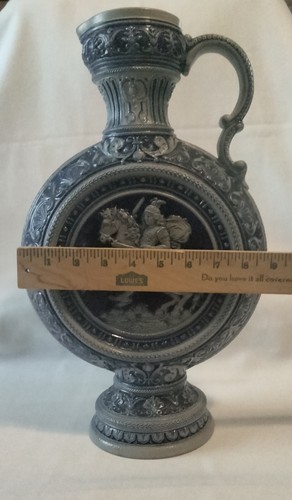 Vintage Westerwald German Stoneware Salt Glaze 16" Tall Jug Germany - Picture 4 of 24