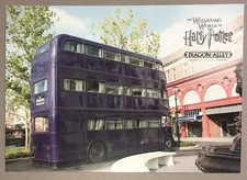 Oversized Postcard Purple Knight Bus Wizarding World  7" x 5" Harry Potter