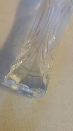 025 Vintge Cristal D'arques Lead Crystal Vase France Made Sticker Intact - Picture 4 of 4