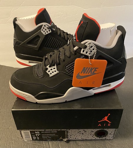 Jordan 4 Retro Bred (2019) 308497 060 - Black/Fire Red/Cement Grey DS BRANDNEU