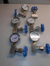 LOT of 6 J13W-160P High Pressure Needle Valve Stainless w/ 5 Gauges Unused
