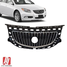 For 11-13 Buick Regal Front Upper Grille Chrome Shell With Painted Black Insert