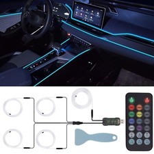 5-In-1 CAR RGB LED Interior Strip Light Ambient Atmosphere Lighting APP Control