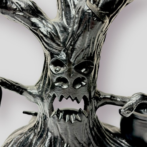 Yankee Candle Spooky Halloween Tree Black With Owl & Bat Tea Light Holder READ - Picture 11 of 11