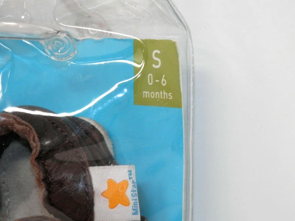 Ministar Cuero Bebé Sandalia Zapatos Marrón Talla Pequeña 0-6 Meses Suela Suave Infantil Foto 2 de 4