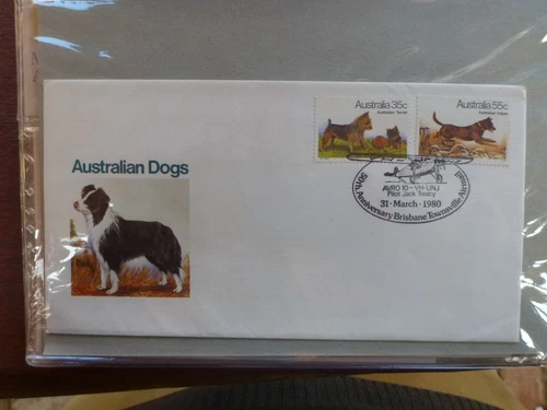 AUSTRALIA 1980 50th BRISBANE-TOWNSVILLE AIRMAIL PICTORIAL POSTMARK ON COVER 2