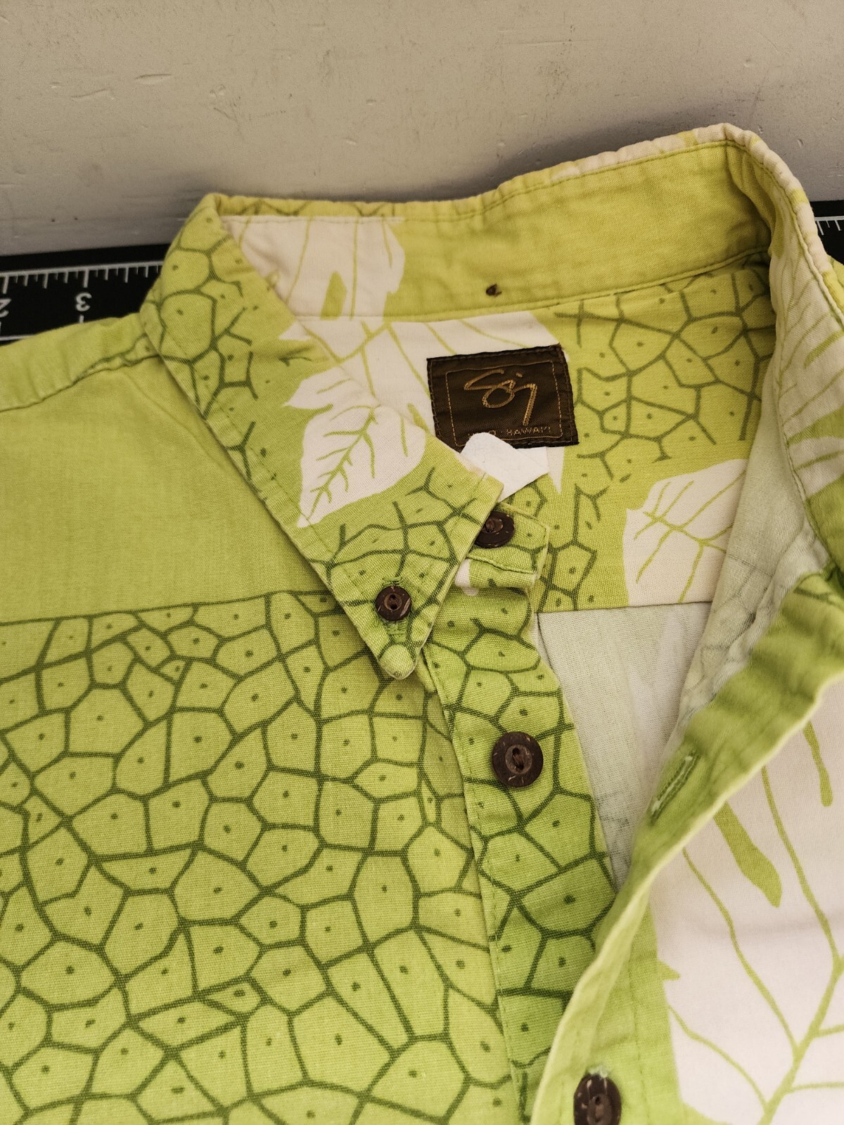 Sig Zane Hawaiian Aloha Shirt Hilo Hawaii Tribal Floral Mens Size XL Light Green eBay