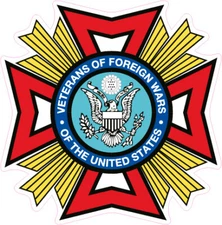 VFW Veterans of Foreign Wars USA Logo Vinyl Bumper Sticker Window Decal