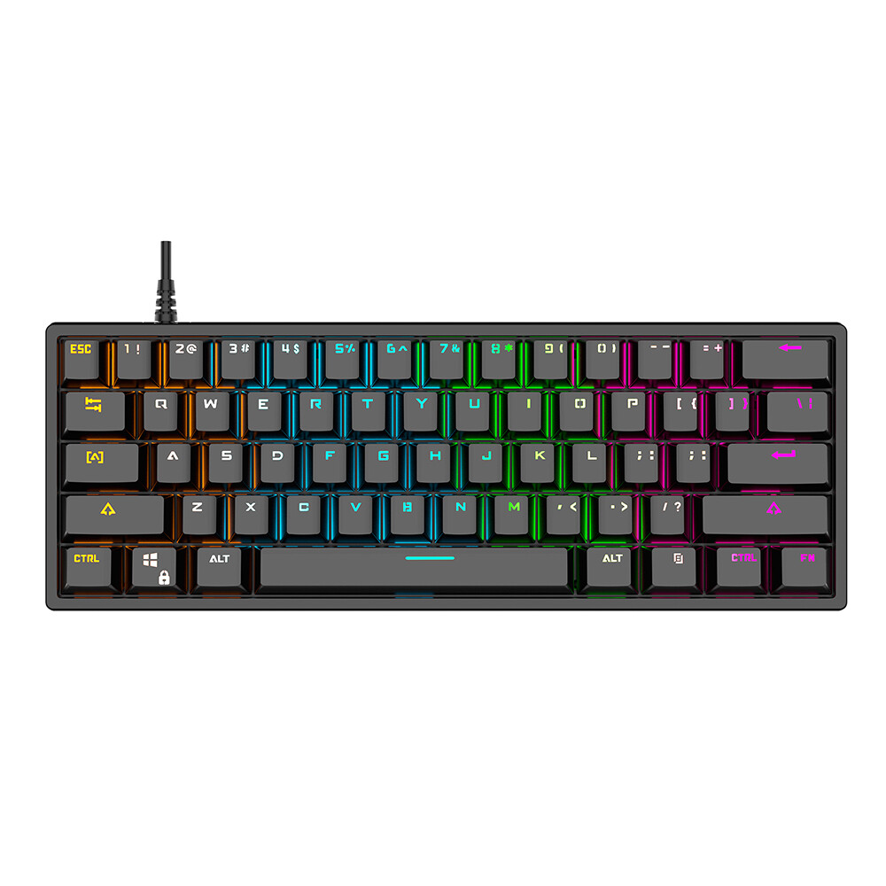 High-Quality Mechanical Gaming Keyboard 61 Key with Blue H1W0 Switches