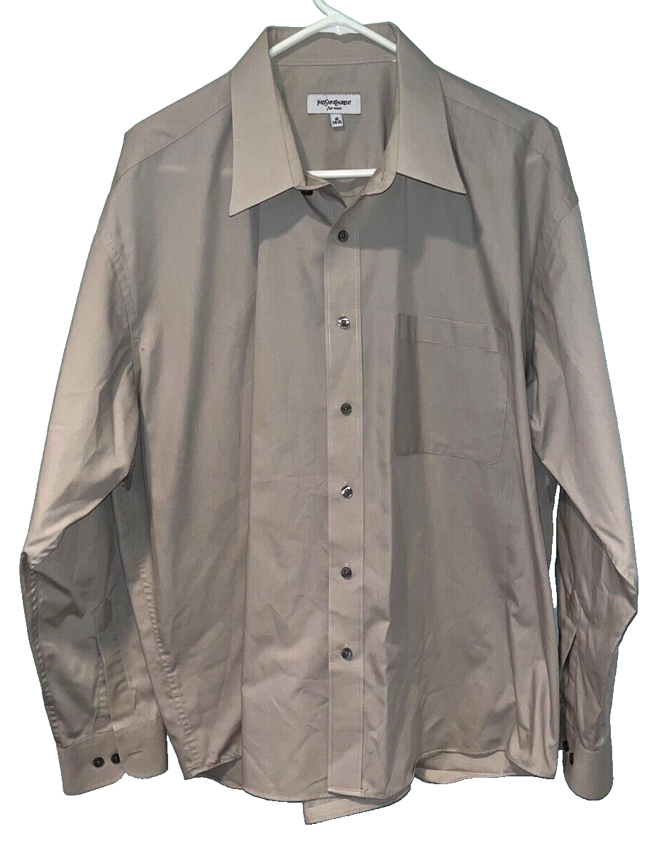 Camicia elegante uomo Yves Saint Laurent taglia 18 34 35 business casual con bottoni