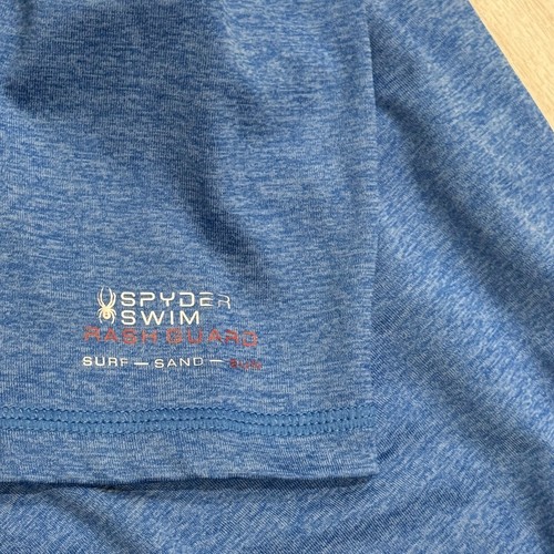 Spyder Shirt Men's Large Blue Rash Guard Long Sleeve UPF Sun Protection Swim - Picture 6 of 9