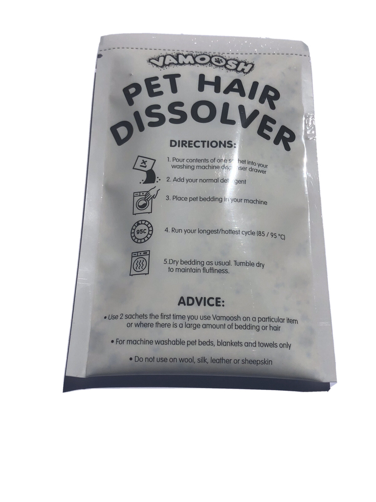 Vamoosh Pet Hair Dissolver Cat/Dog Hair Remover Sachet 100g x 1
