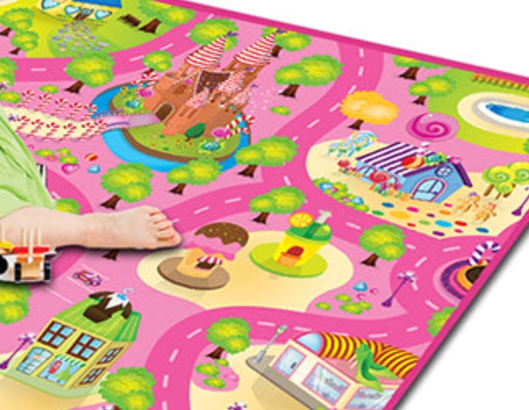 Candyland Floor Play Mat Game Childrens Toy Preschool Learning Racing