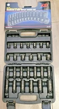 ATD 26pc 3/8dr Metric Master Short & Deep Impact Socket Set w/Case 7-19mm #2326