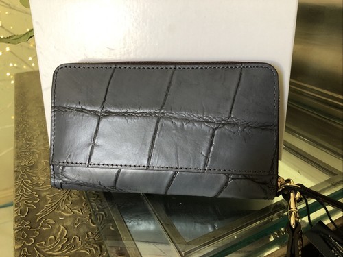 Dooney & Bourke Denison Folded Zip Wristlet Wallet Deep Gray NWT - Picture 4 of 13