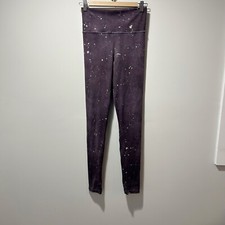 Eagle Rock Werkshop Leggings Size Medium Purple Art Made in USA Triathlon