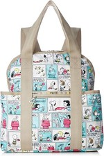Lesportsac L005 Peanuts Snoopy Lucy Double Trouble Backpack 2 Way Hand Bag Tote