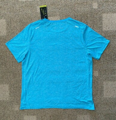 Nike Top T-Shirt Short Sleeve Running Rise 365 Chlorine Blue