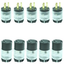 Lighted Male Female Extension Cord Replacement Ends 15 Amp Power Plug Repair LIT