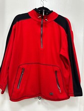 Nils Skiwear Half Zip Sweatshirt Red Black Mock Neck size M Made in USA
