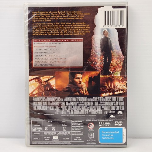 War of the Worlds | 2-DVD Special Edition Movie Steven Spielberg Tom Cruise R 4 - Picture 2 of 2