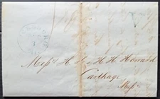 (AOP) US 1850 SFL Commodity prices to Carthage, Miss. with blue "V" hs