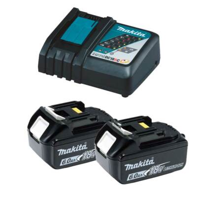 Makita Power Source Kit 2x Akku 18 V 6,0 Ah Li 1x Ladegerät DC18RC 199480-6