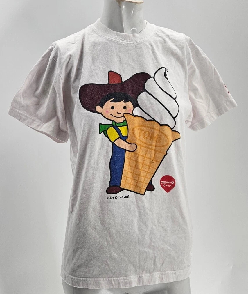 2392 Beams Japan Mens Art Office Tomi White Cotton Graphic T Shirt M
