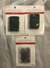 ORNAMENT HOOKS NEW. buy 2 get 1 FREE 120ct x3. Silver And Green.Christmas